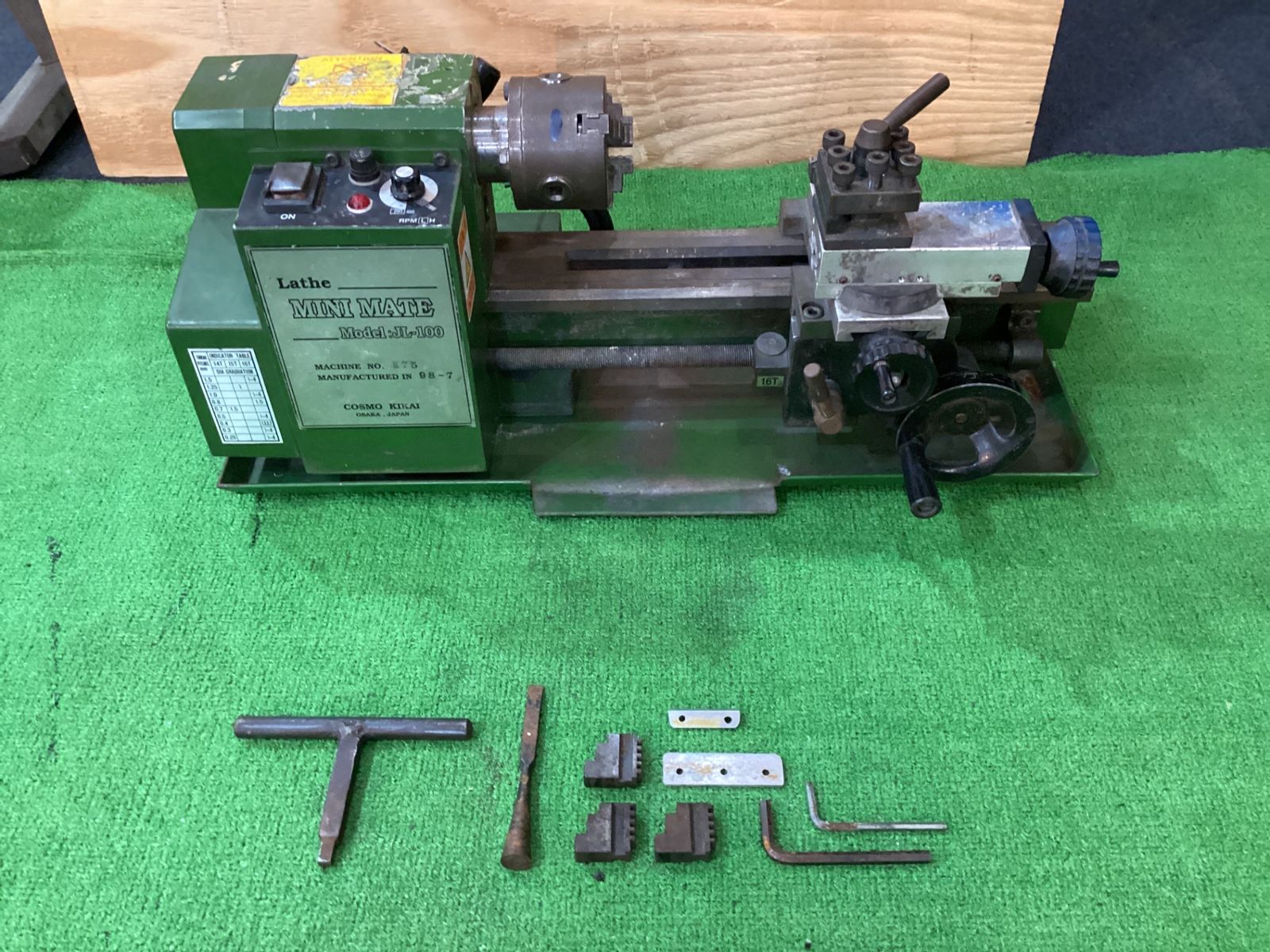 Lathe JL-100 MINI MATE 卓上ミニ旋盤 現状品 付属品有 ケ-113