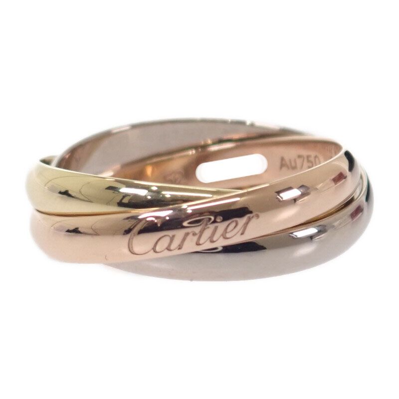 カルティエ CARTIER トリニティリングSM B4235152 リング K18ゴールド イエローゴールド ホワイトゴールド ピンクゴールド 12号 52 レディース ユニセックス Aランク