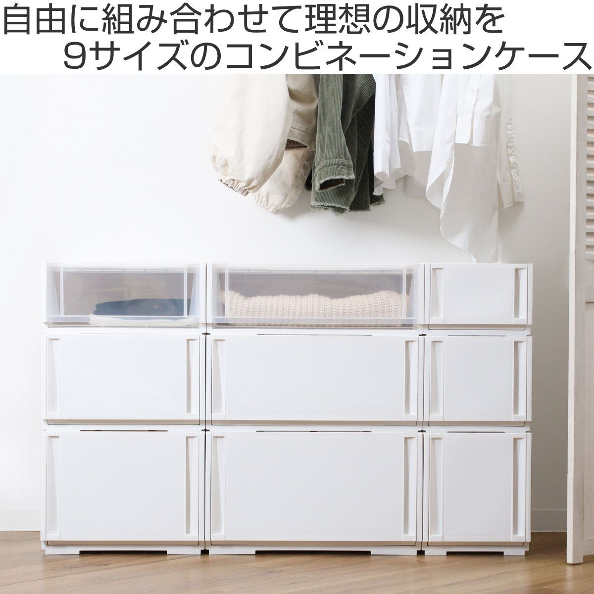 収納ケース 同色2個セット コンビネーションケース スリムL 2630