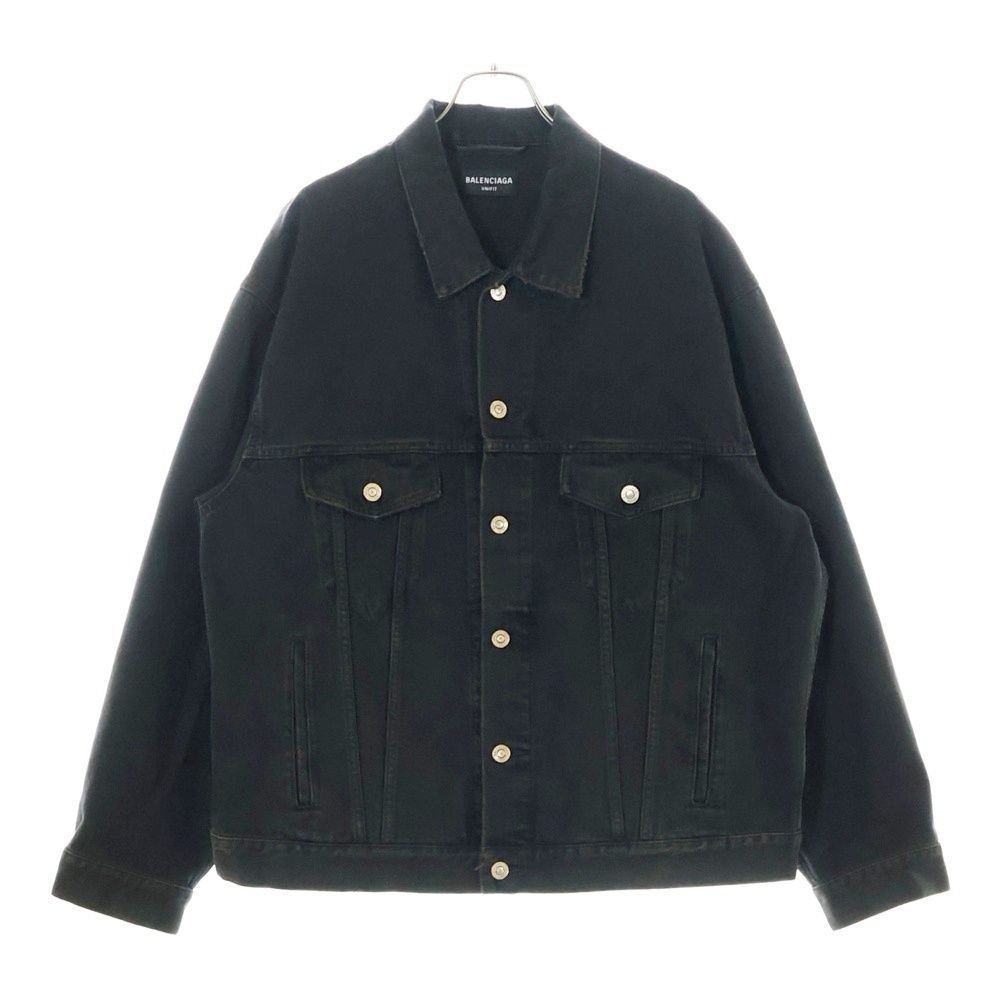 BALENCIAGA ジャケット ブラック BALENCIAGA ロゴ総柄ダウンジャケット サイズ46 ブラック 582998
