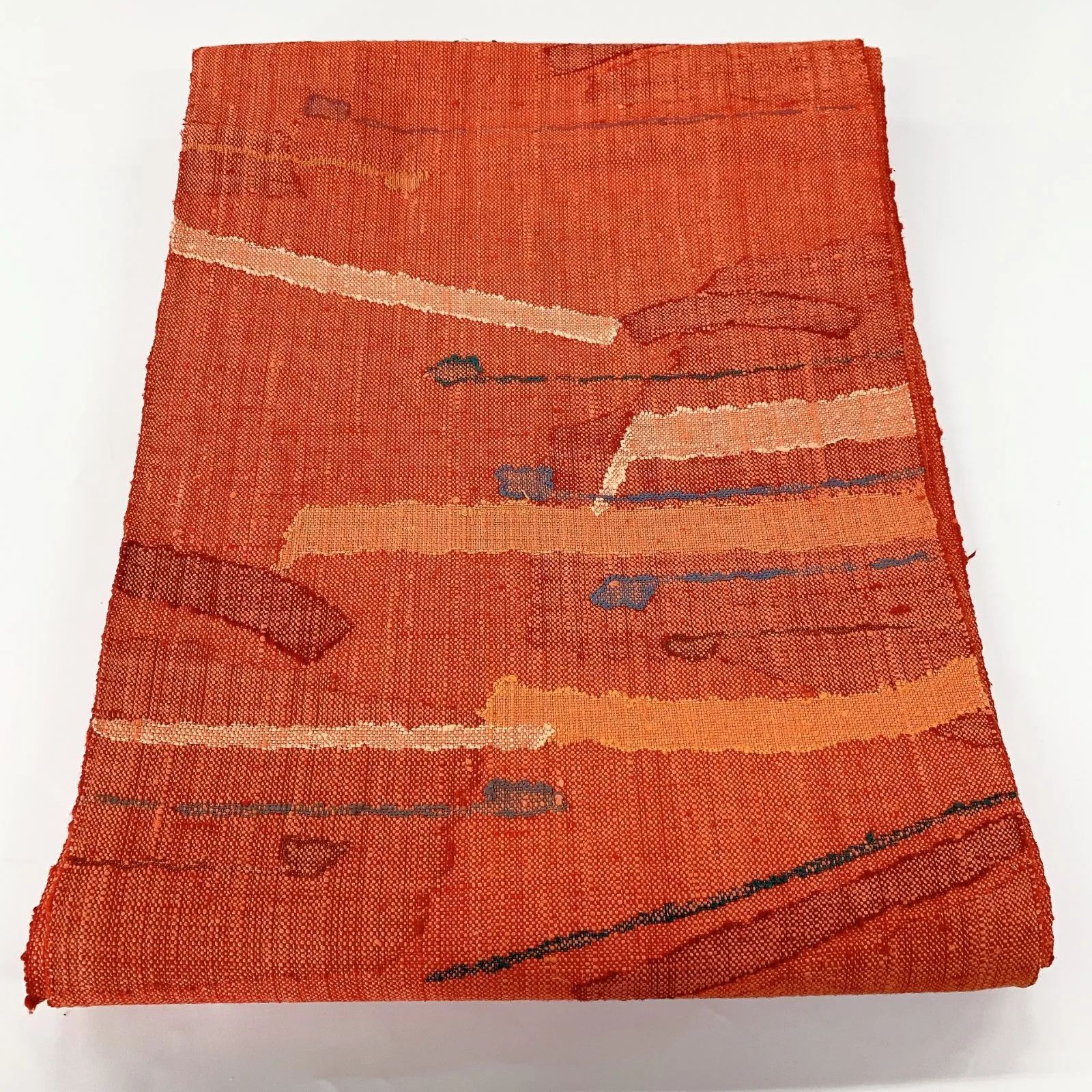 5620］名古屋帯 幾何学模様 紬地 八寸 正絹 着物 - メルカリ