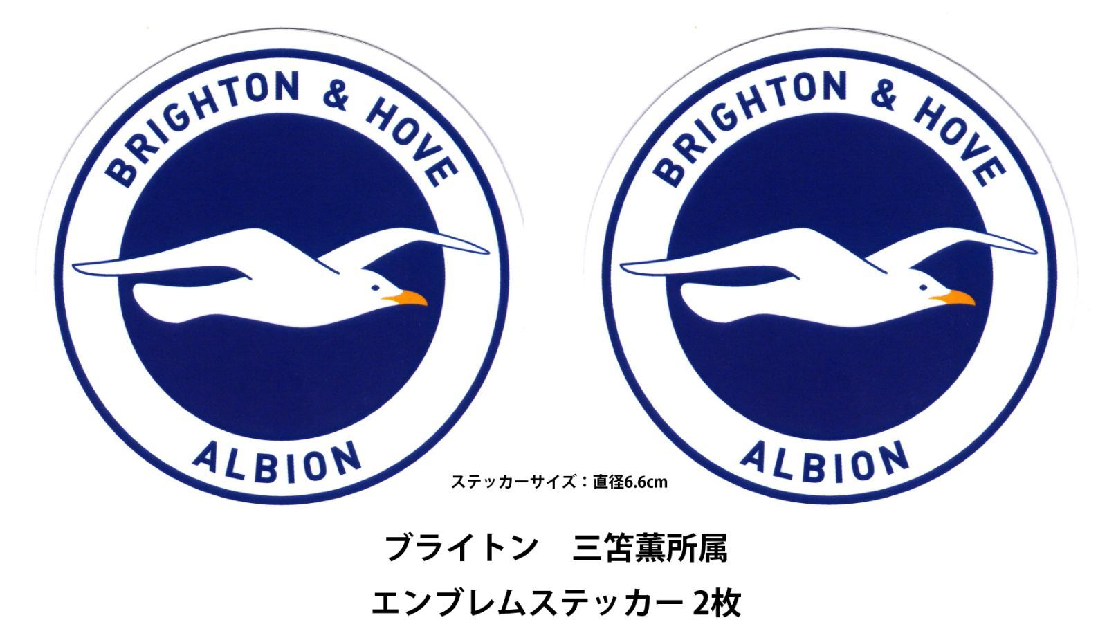 ブライトン＆ホーヴ・アルビオンFC エンブレム・ステッカー 2枚セット 