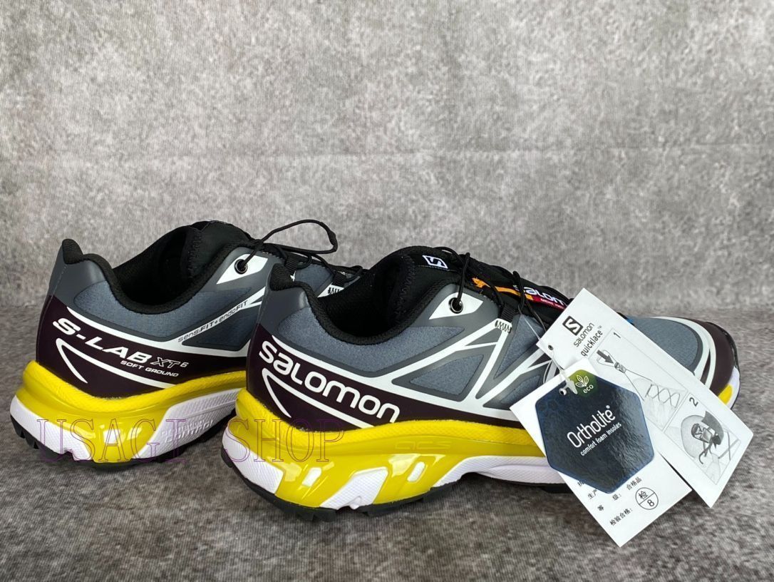 未使用級箱付き　サロモンSALOMON　27.5 スニーカー イエローブラック 未使用級箱付き サロモンSALOMON 27.5 スニーカー イエローブラック