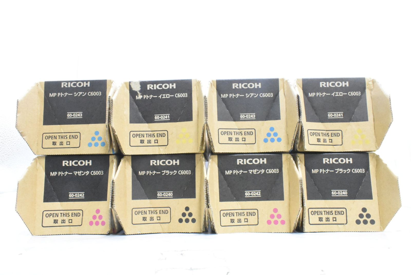 RICOH 純正 トナー C6003 4色8本 シアン マゼンタ イエロー ブラック×各2 リコー ITV2OAWIVEMS-D-N13-byebye