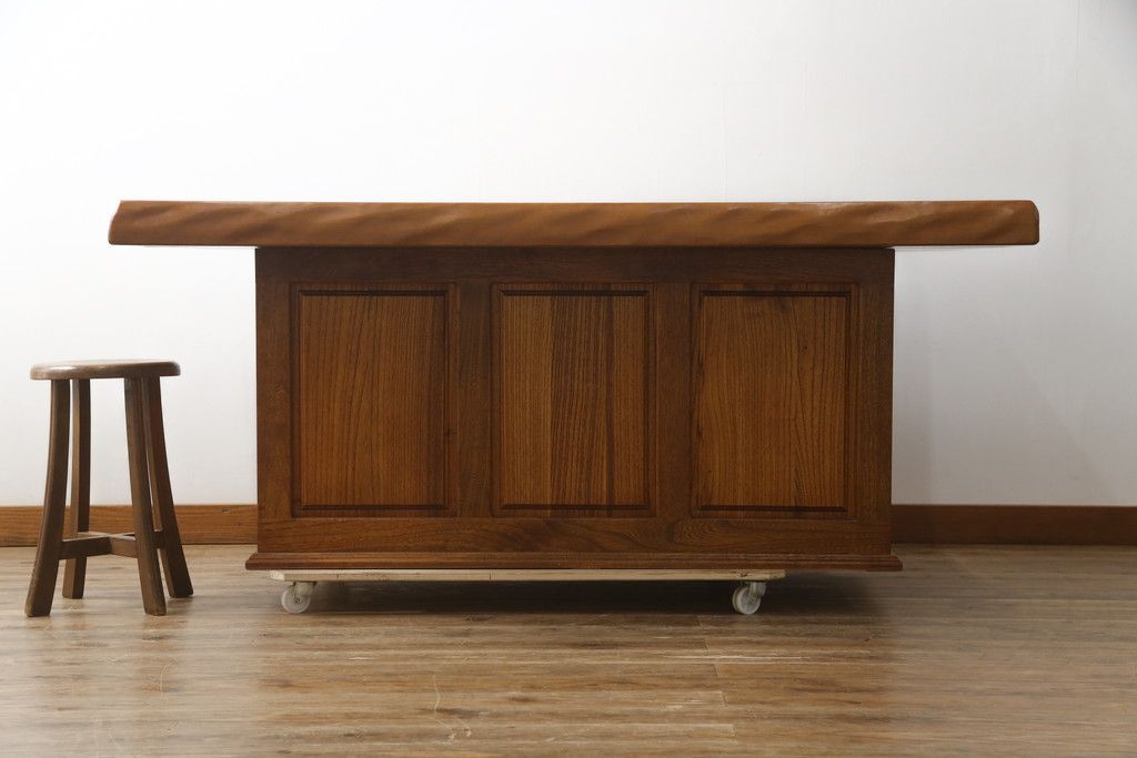 ☆事前問合せ必須☆ 囲炉裏テーブル 中古 美品 欅 ケヤキ材 伝統木芸士