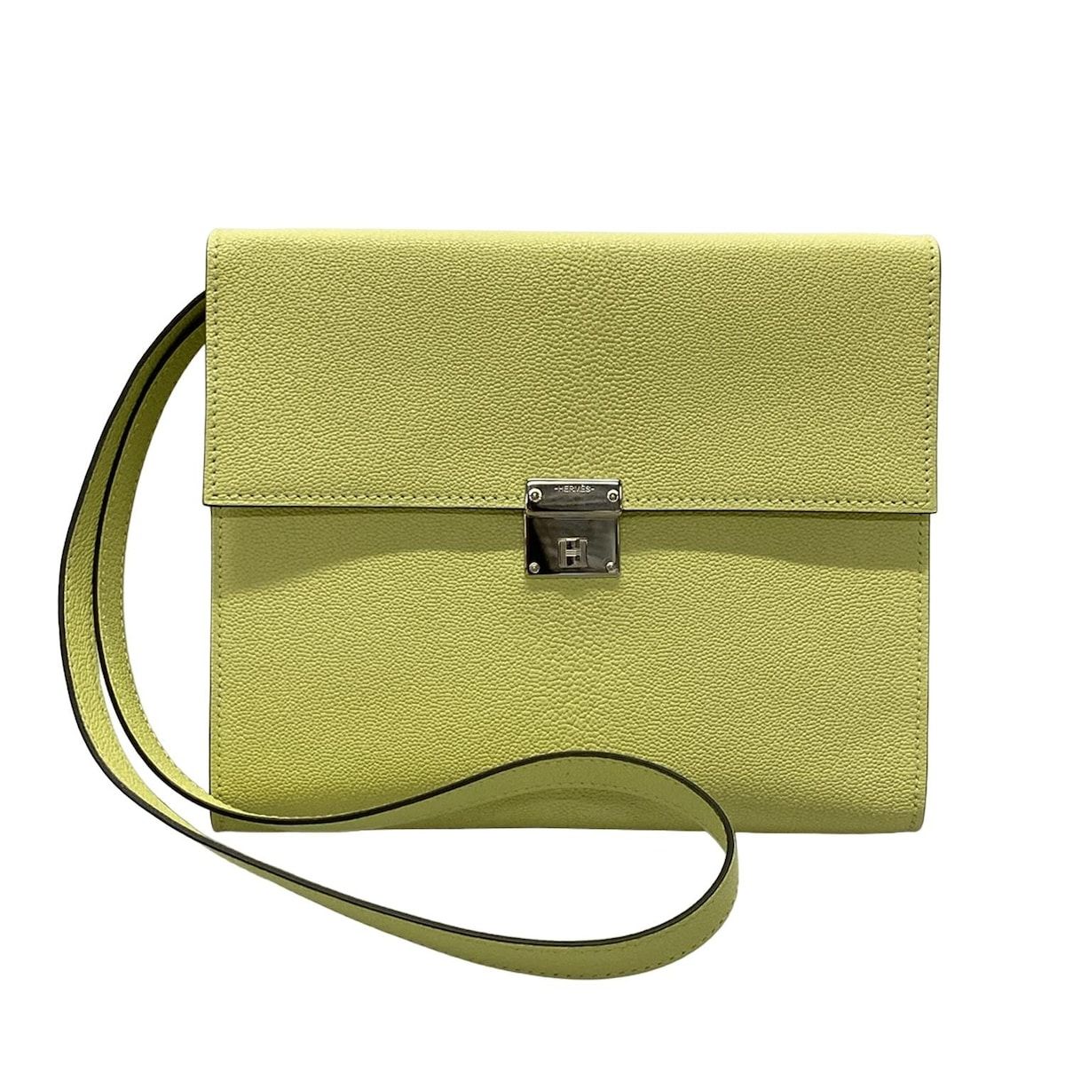 HERMES エルメス 財布 クリック16 ジョーヌブルジョン シルバー金具|ショルダーウォレット