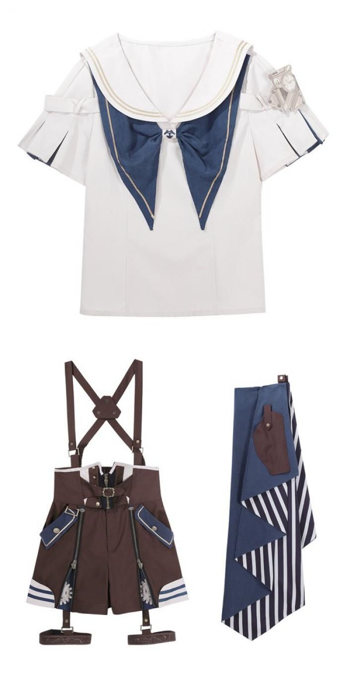 王子風ロリータ 車掌風 少年装 3点セット スカート 夏 半袖 上品