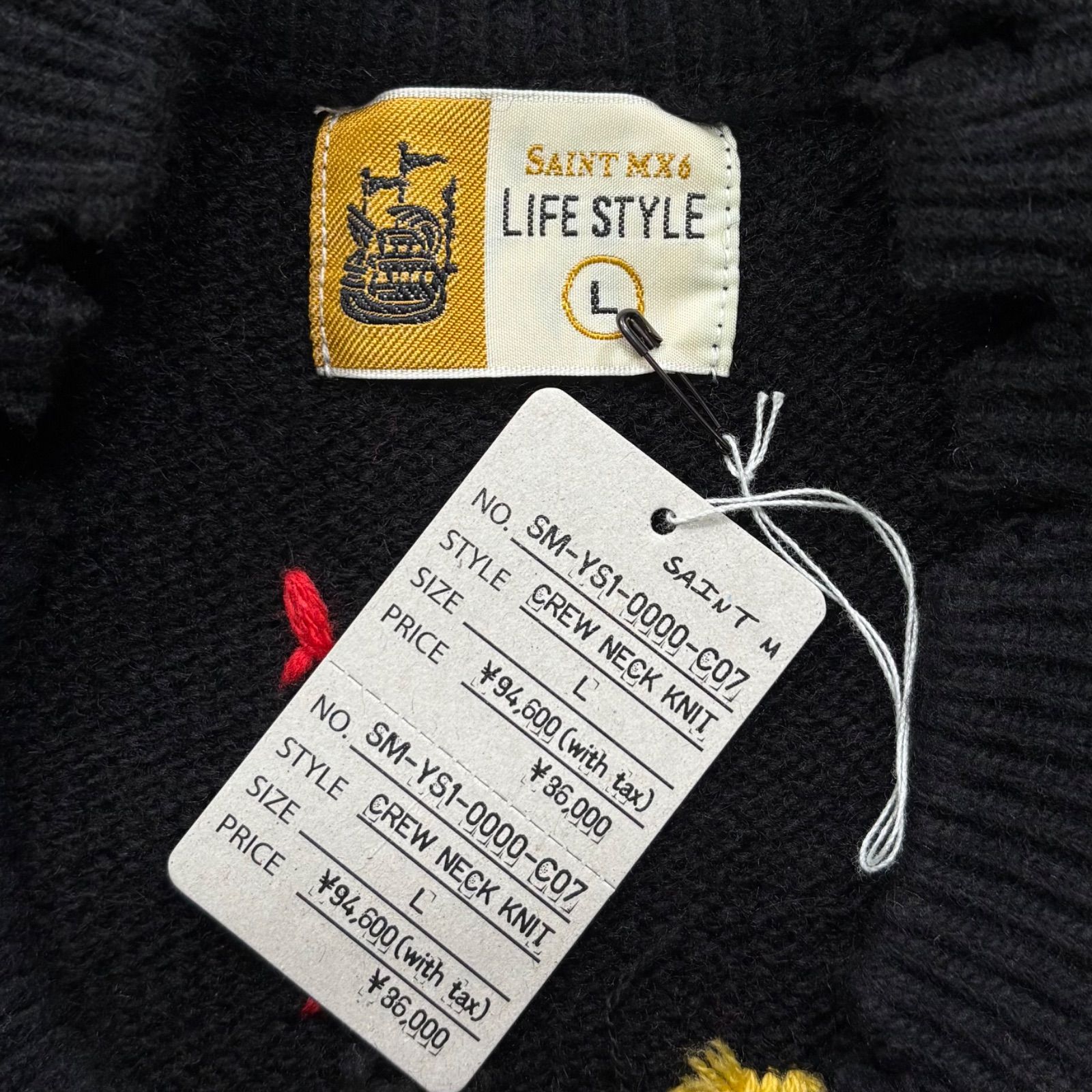 セントマイケル24AW CPFMコラボ CREW SWT SMILE黒M美品 SAINT M×××××× - 【ラスト1点】【コラボ】SM-YS1-0000-C06