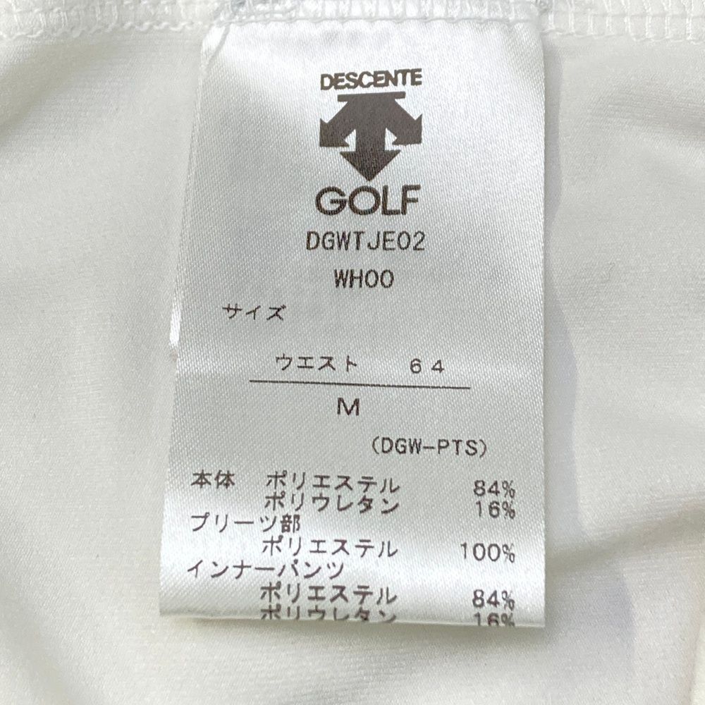 サイズ：M DESCENTE GOLF デサントゴルフ  インナー付ストレッチ切替プリーツスカート  ホワイト系 [240101476748] ゴルフウェア レディース ストスト サイズ：M DESCENTE GOLF デサントゴルフ インナー付ストレッチ切替