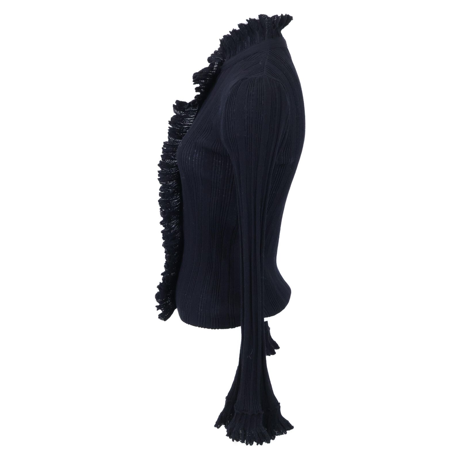 CHANEL シャネル ﾌﾞﾗｯｸ ｺｺﾎﾞﾀﾝ ｺｯﾄﾝ×ﾅｲﾛﾝ ﾆｯﾄ P63074 34 - メルカリ 