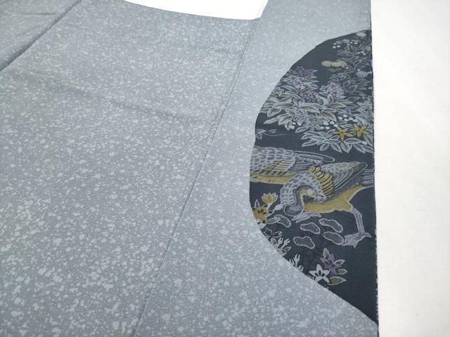 平和屋本店■極上　前田仁仙　仁仙更紗　小紋　格子花鳥文　逸品　CYAA2353s5 平和屋本店□極上 前田仁仙 仁仙更紗 小紋 格子花鳥文 逸品 CYAA2353s5