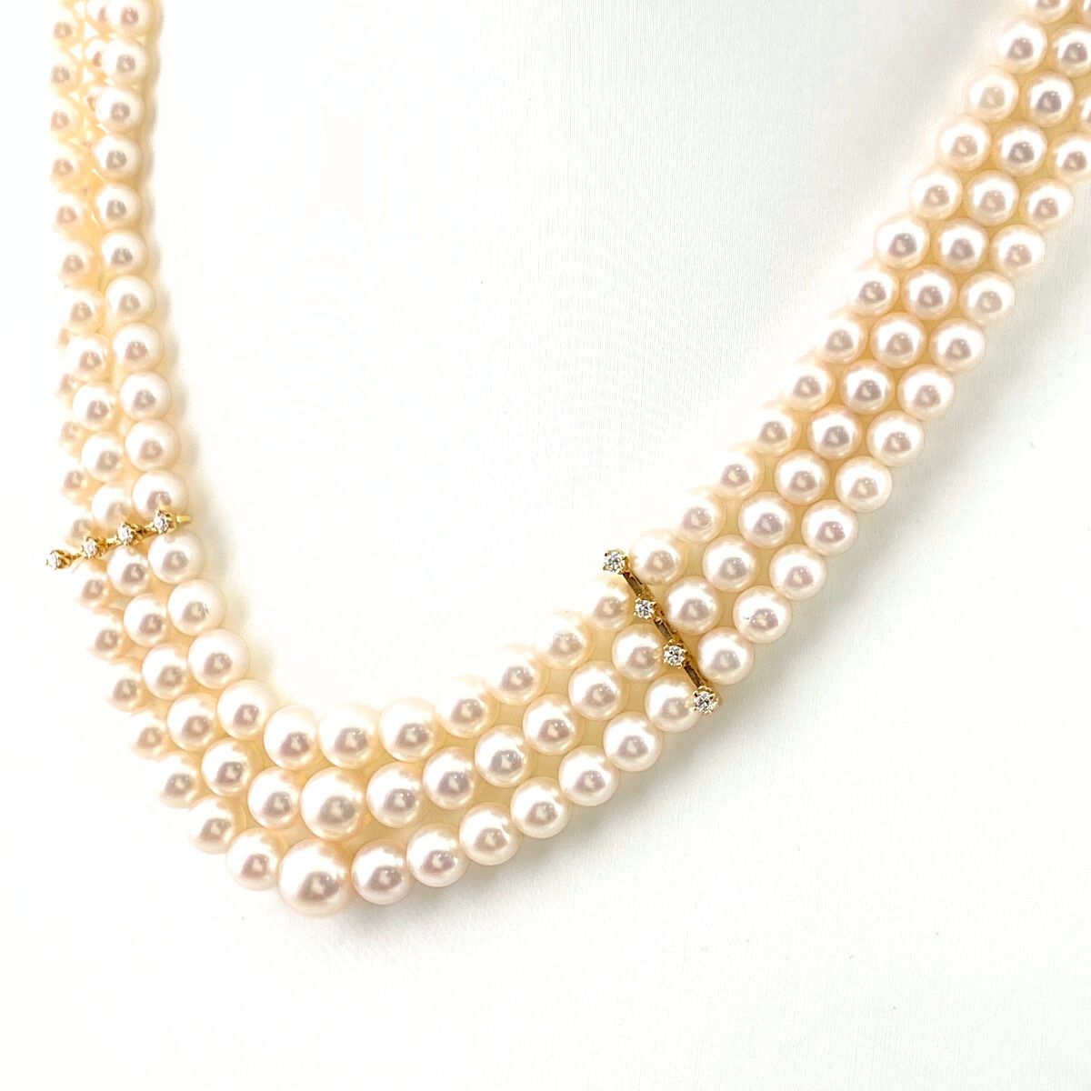 ミキモト MIKIMOTO パール デザインネックレス YG イエローゴールド 