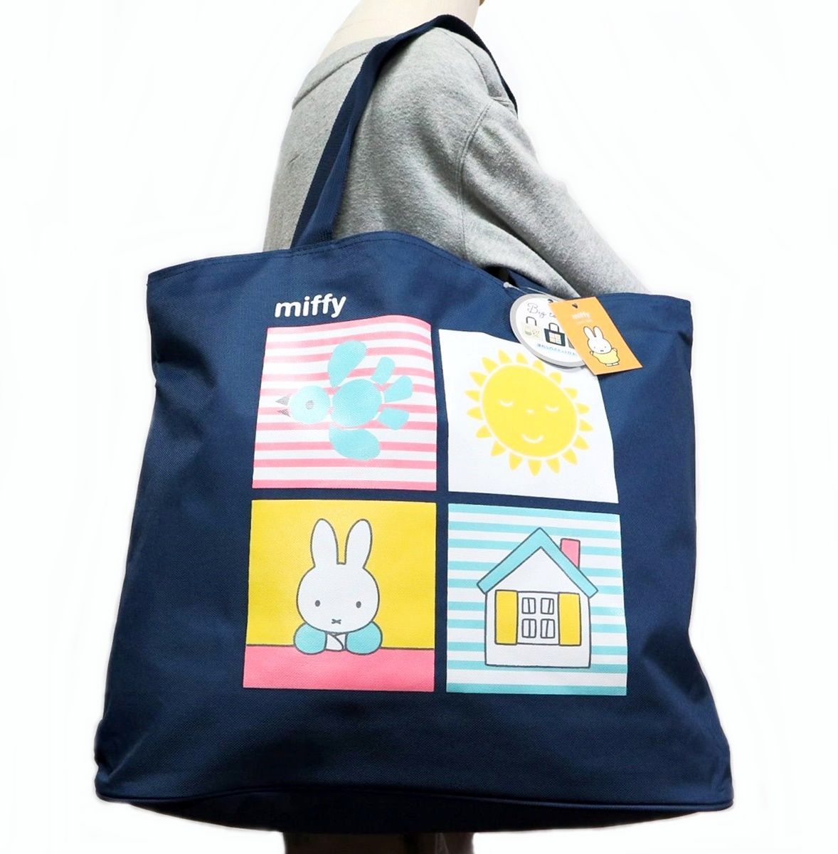 ☆ミッフィー MIFFY うさこちゃん 新品 ファスナー付き たっぷり入る