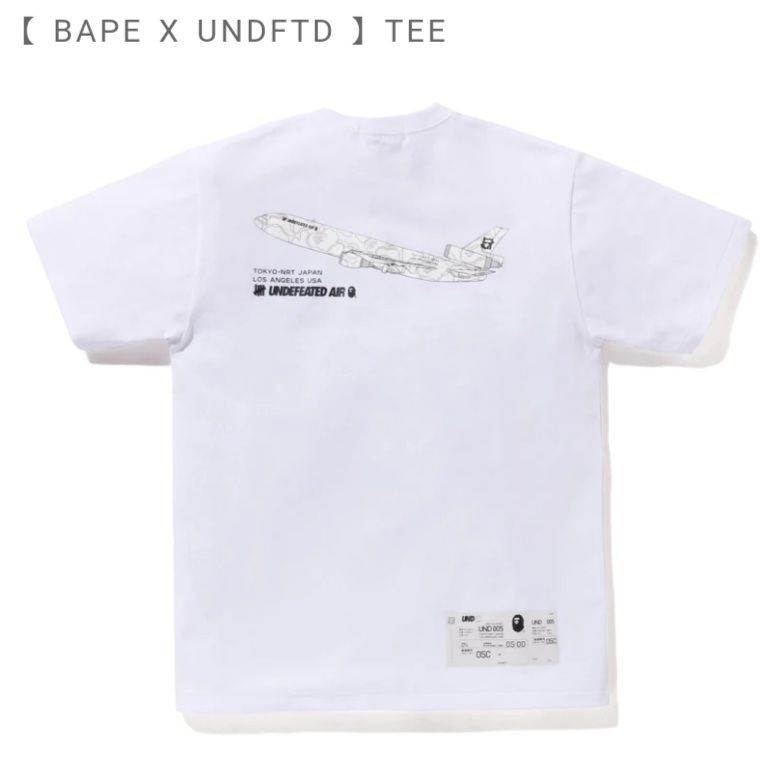 【数量限定】BAPE×UNDEFEATEDコラボTシャツ 黒XL 送料込みメンズ