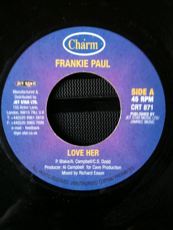 英7” Frankie Paul Love Her CRT871 Charm /00080 - メルカリ