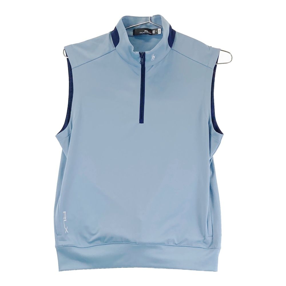 サイズ M RLX ラルフローレン ハーフジップ スウェットベスト ブルー系 240101531751 ゴルフウェア メンズ ストスト