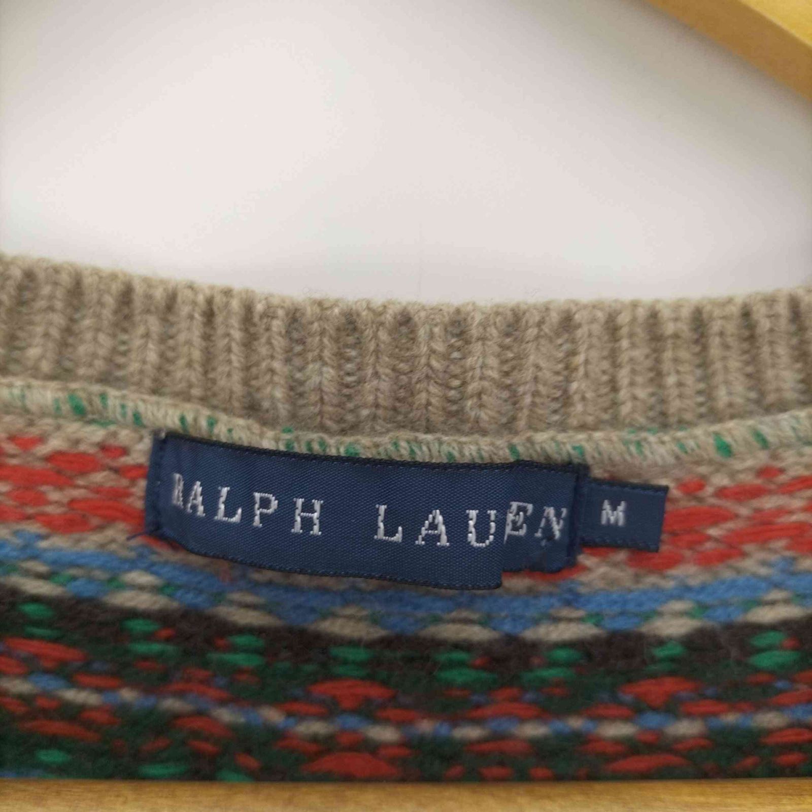 ラルフローレン RALPH LAUREN ウール カシミヤ混 ネイティブ柄 ニット