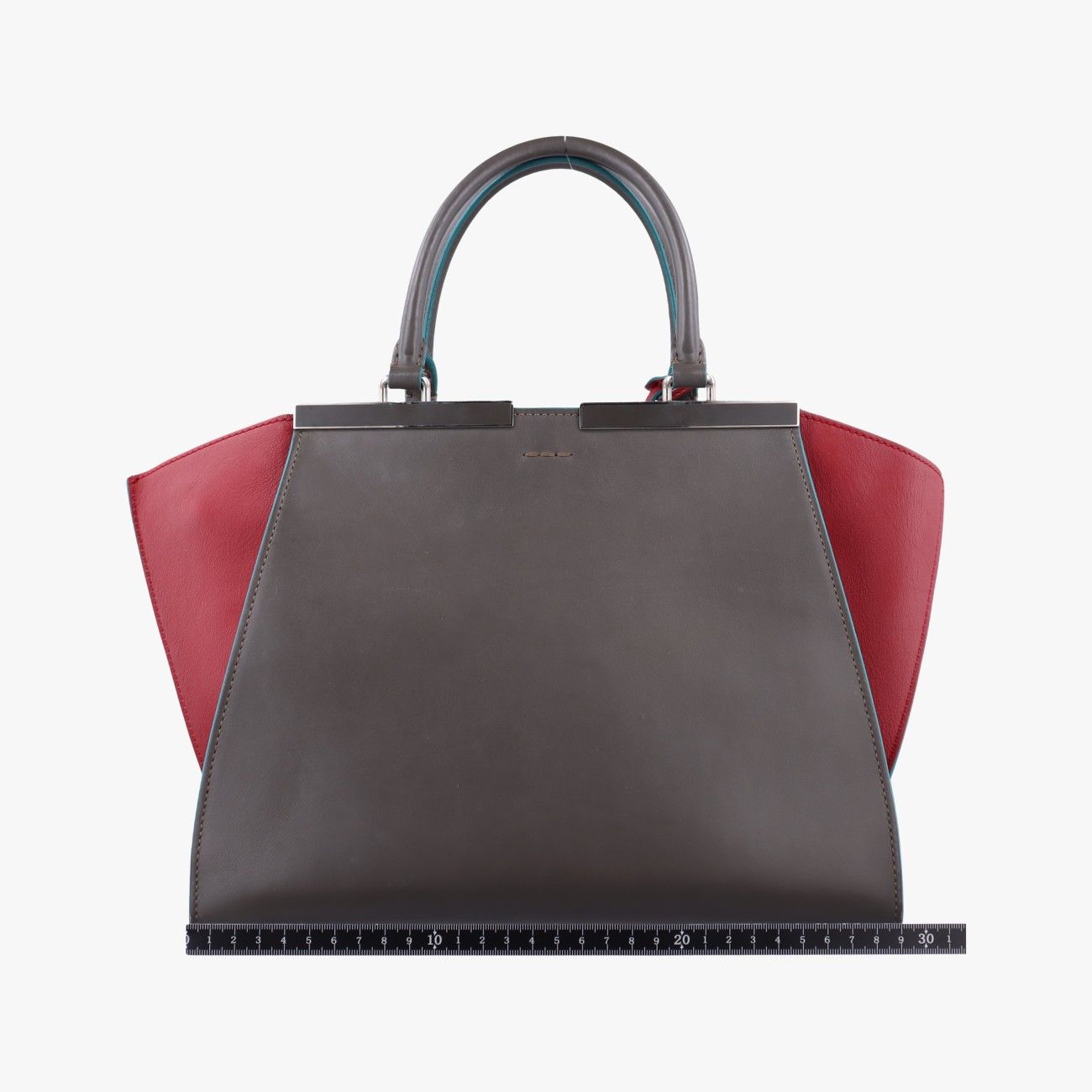 フェンディFendiトロワジュール グレー×レッド×ブルー レザー 8BH279 8BH279-5R4 169-8762