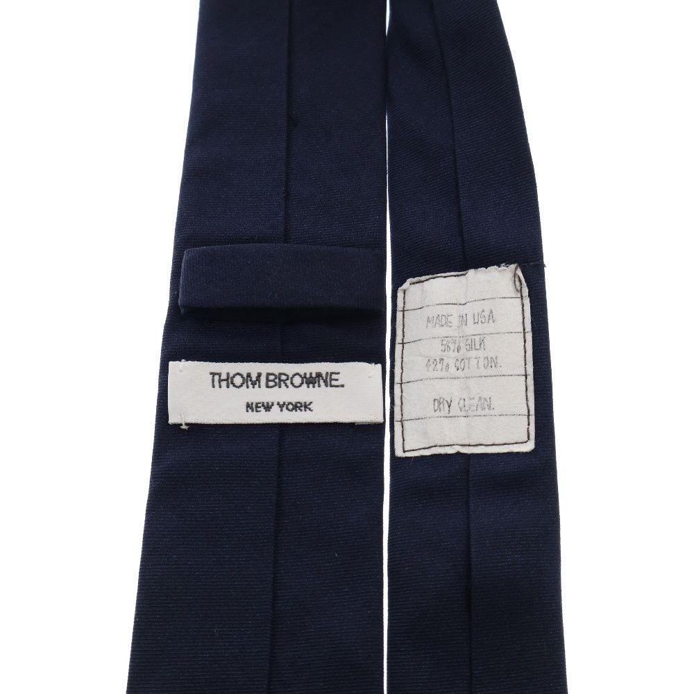 THOM BROWNE (トムブラウン) シルクコットン ネクタイ ナロータイ