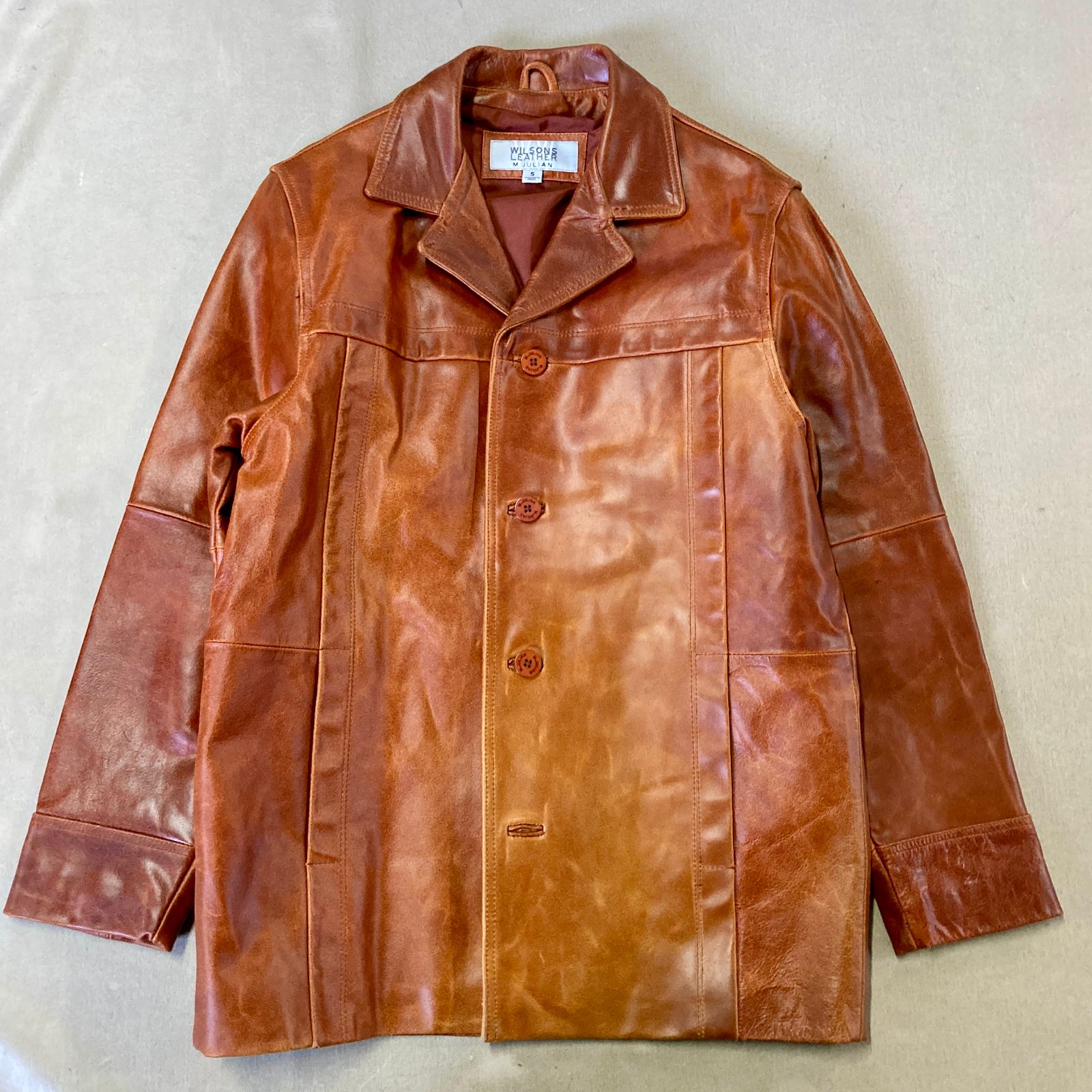 Wilsons Leather ウィルソンズレザー レザージャケット レザーコート アウター ブラウン S メンズ 2.08kg