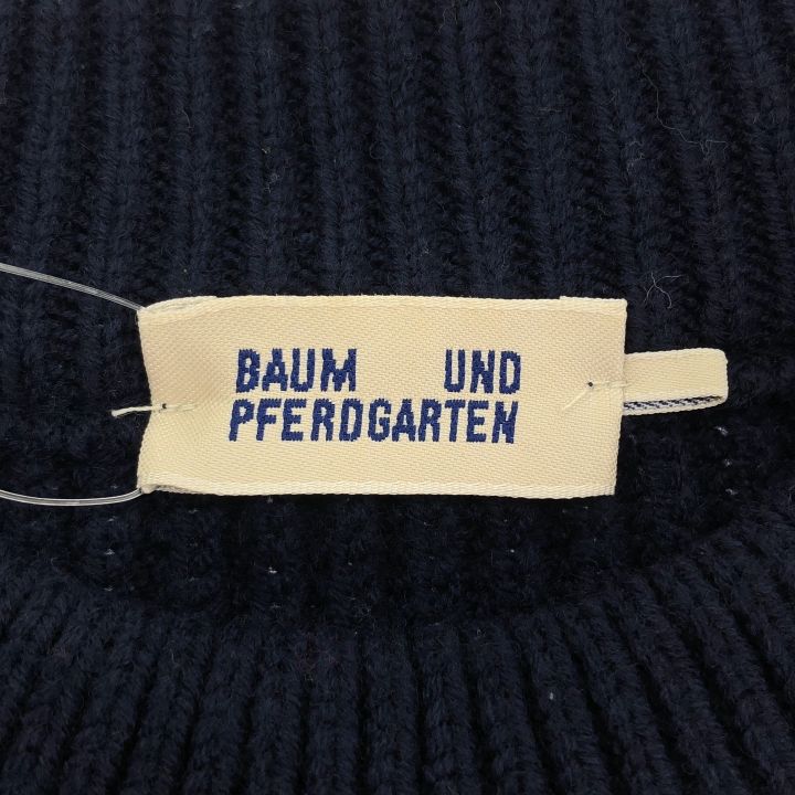 BAUM UND PFERDGARTEN (バウムウンドヘルガーデン) ■ ③ 412-8265858 畔編みニット レディース ネイビー S BAUM UND PFERDGARTEN (バウムウンドヘルガーデン) 畔編みニット 412