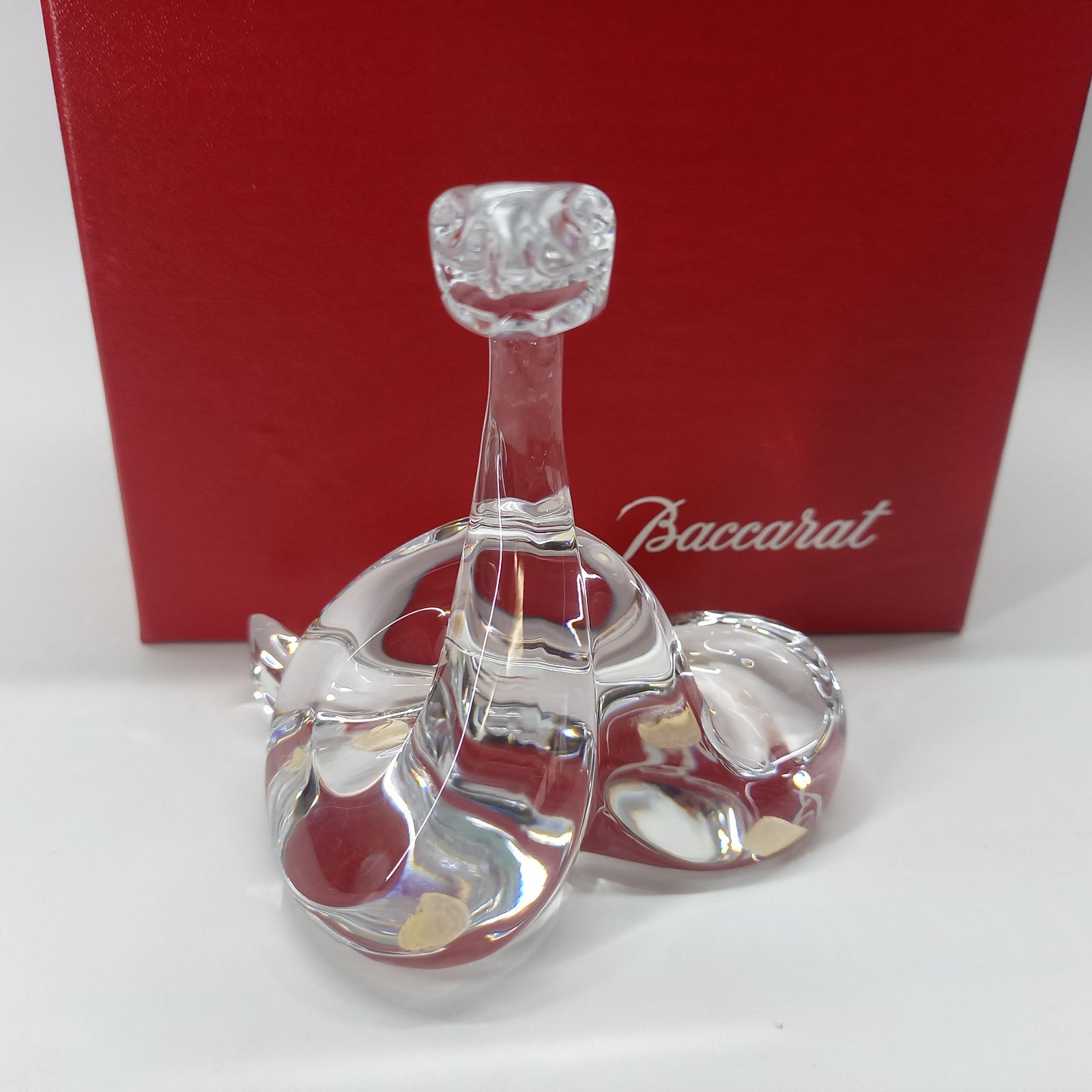 バカラ 干支 巳 ヘビ クリスタル 置物 フィギュリン Baccarat 未使用
