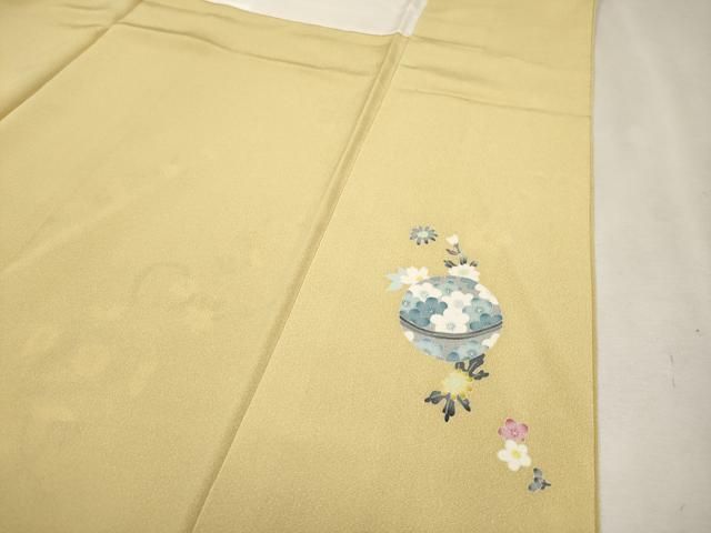 平和屋本店□極上 本加賀友禅作家 田中勲 訪問着 鞠花文 暈し染め