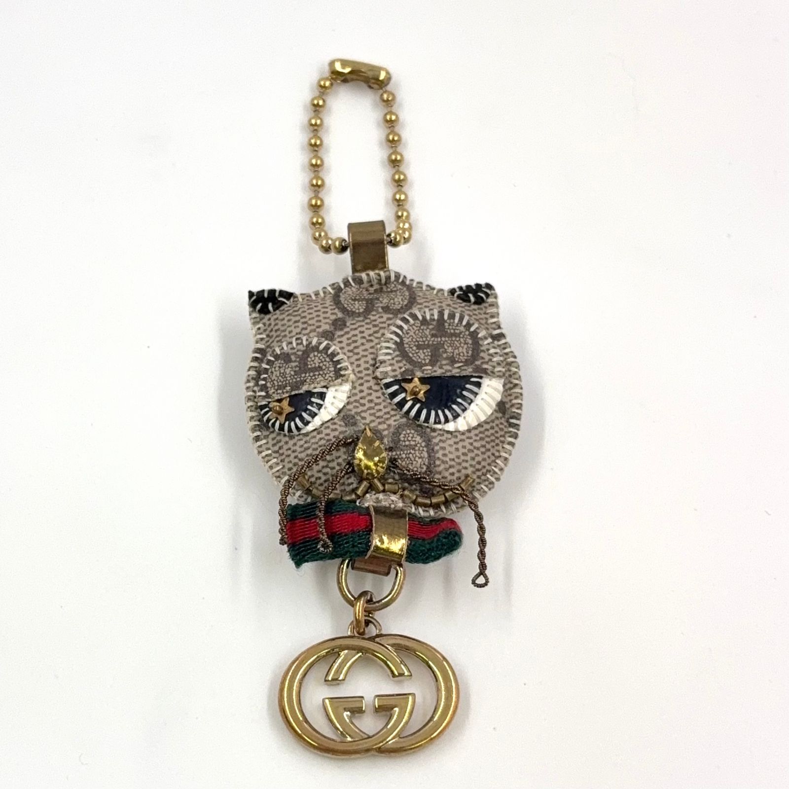 【美品】グッチ グッチョリ キーホルダー チャーム キャット PVC GUCCI グッチョリ キャット バッグチャーム キーホルダー