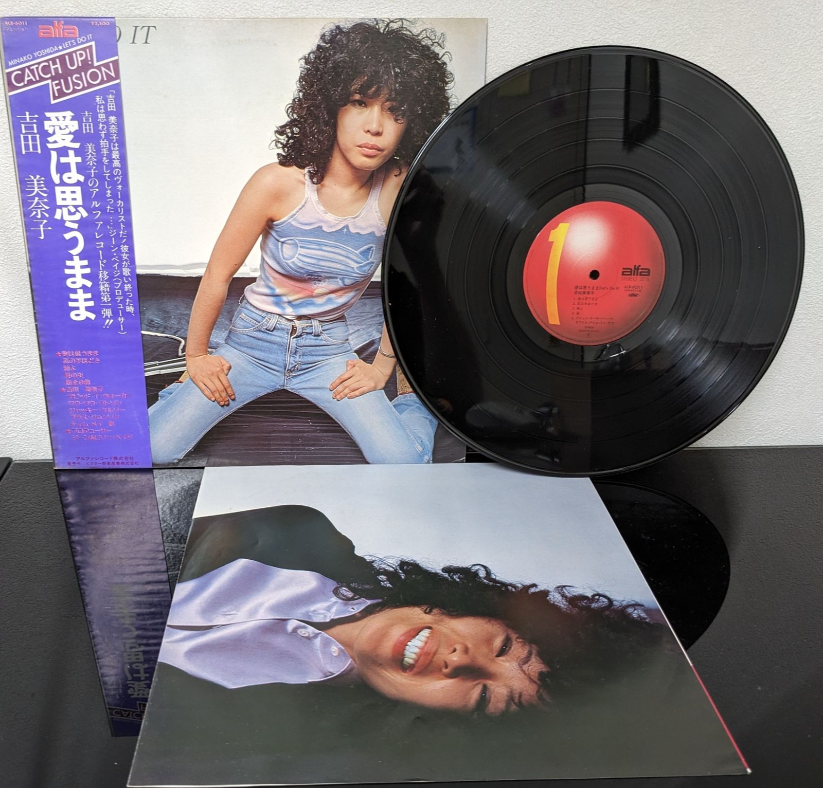 吉田美奈子　レコード　ライナーあり Yahoo!オークション - 吉田美奈子/BLACK EYE LADY EPレコード