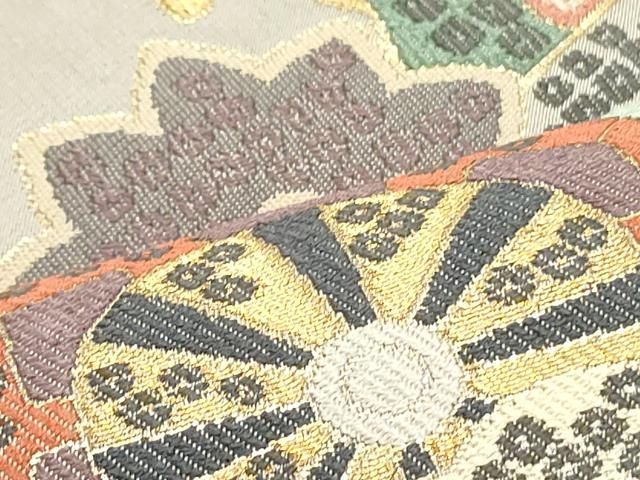 平和屋着物○六通柄袋帯 唐織 鬼壁錦 錦彩絢麗文 金糸 正絹 逸品