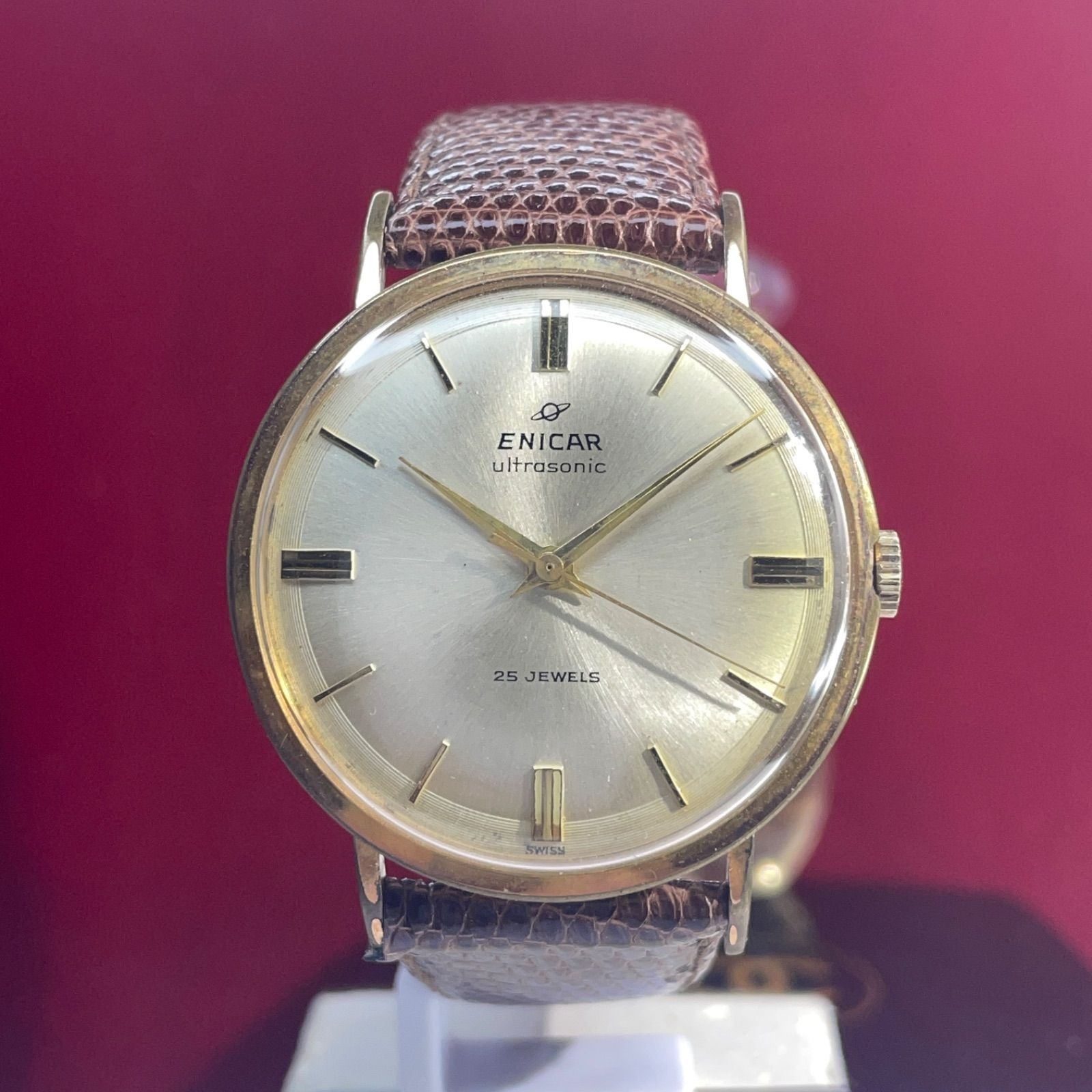 ENICAR ULTRASONIC 25石 スイス製 腕時計　動作品 ☆OH済 60s ENICAR ULTRASONIC 25石 スイス製 腕時計 - メルカリ