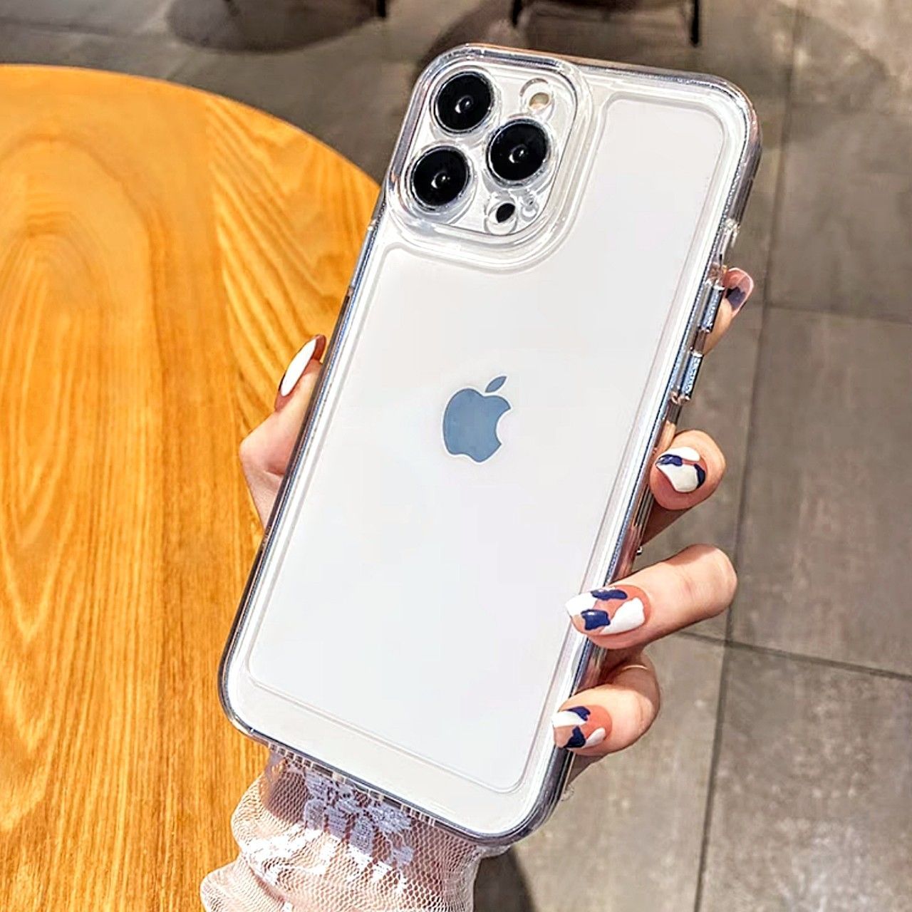 iPhone ケース クリア TPU 韓国 おしゃれ シンプル デコ ガラスフィルム 9h 新品 機種多数 - メルカリShops