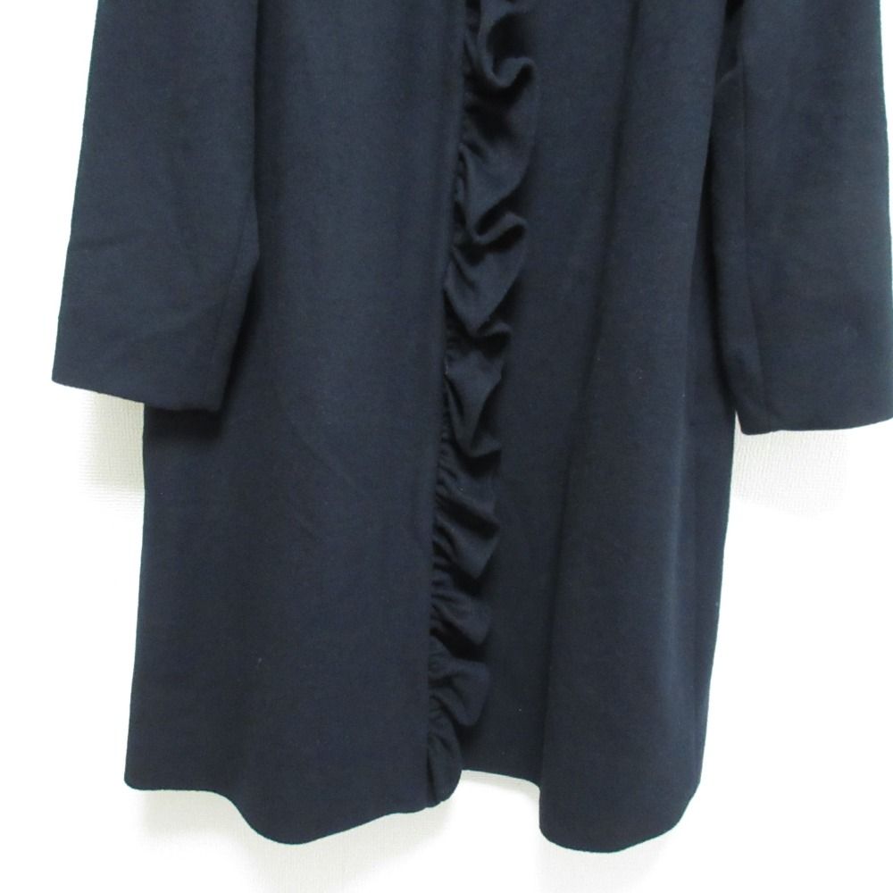 YOKO CHAN ヨーコチャンフロントラッフルコート 黒 40