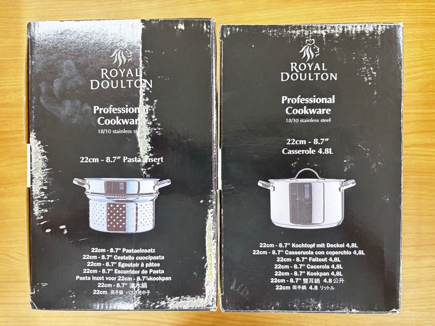 GO127 ロイヤルドルトン ステンレス鍋 2点セット Royal Doulton パスタ 