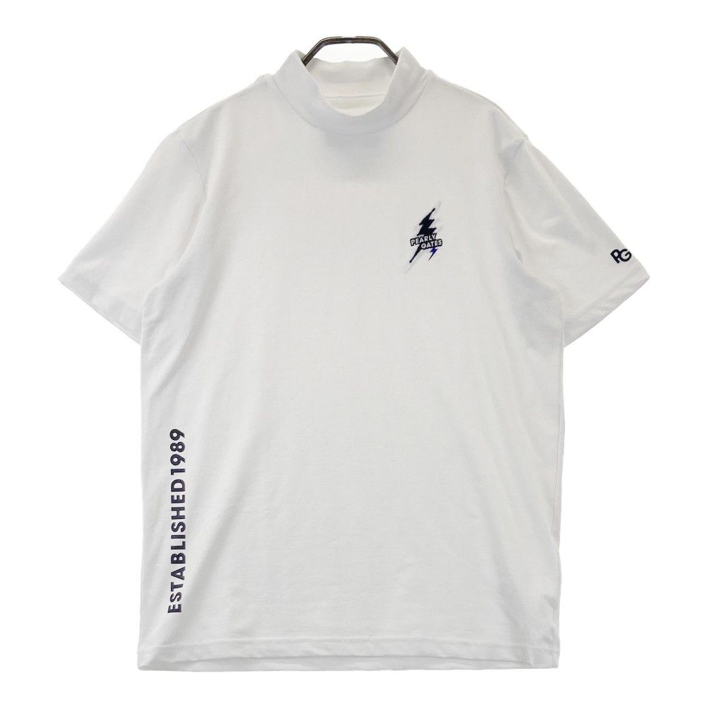 サイズ 5 PEARLY GATES パーリーゲイツ 053-2267601 半袖ハイネックTシャツ ホワイト系 240101437538 ゴルフウェア メンズ ストスト