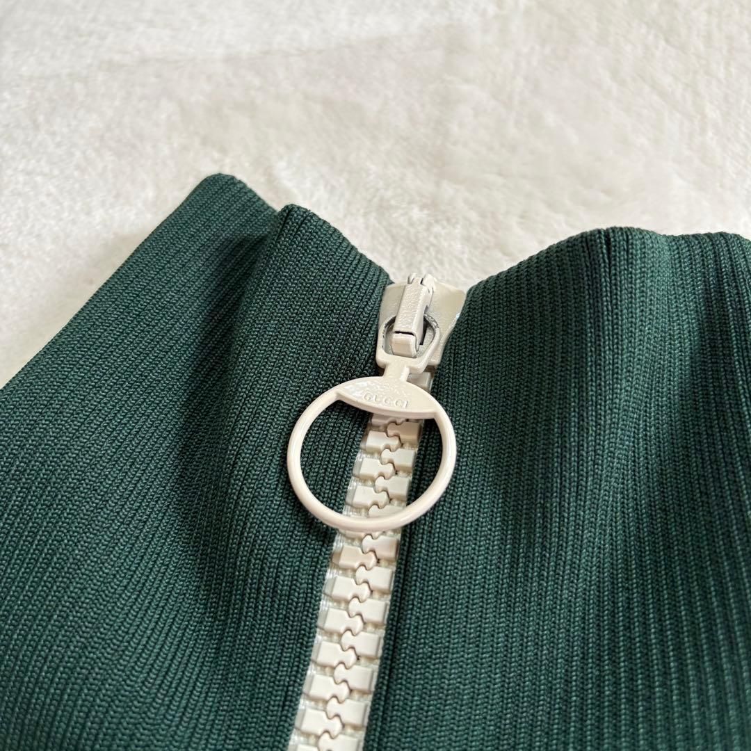 極美 GUCCI フローラルプリント 花柄 ノースリーブワンピース フリル袖