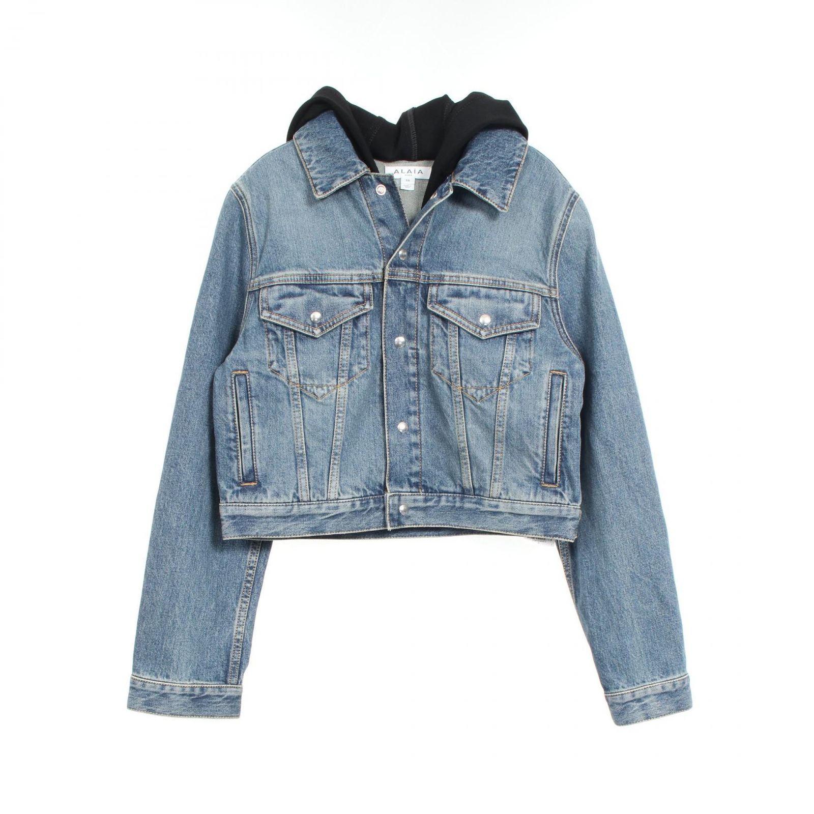 ★25SS ALAIA ブルー コットン カジュアル デニムジャケット ☆25SS ALAIA ブルー コットン カジュアル デニムジャケット