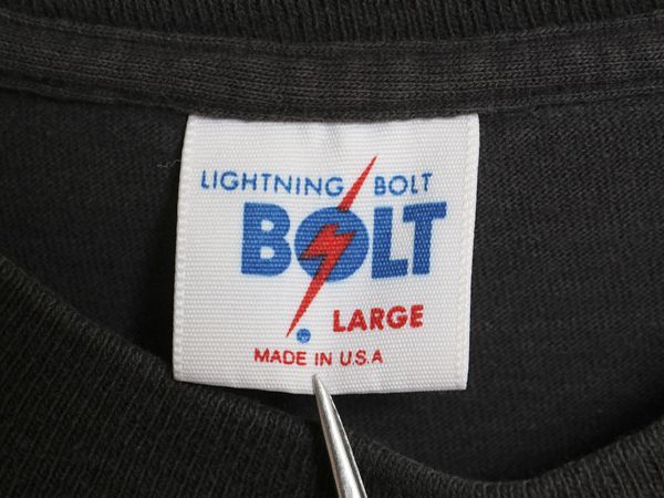 90s USA製 ライトニングボルト プリント Tシャツ メンズ L