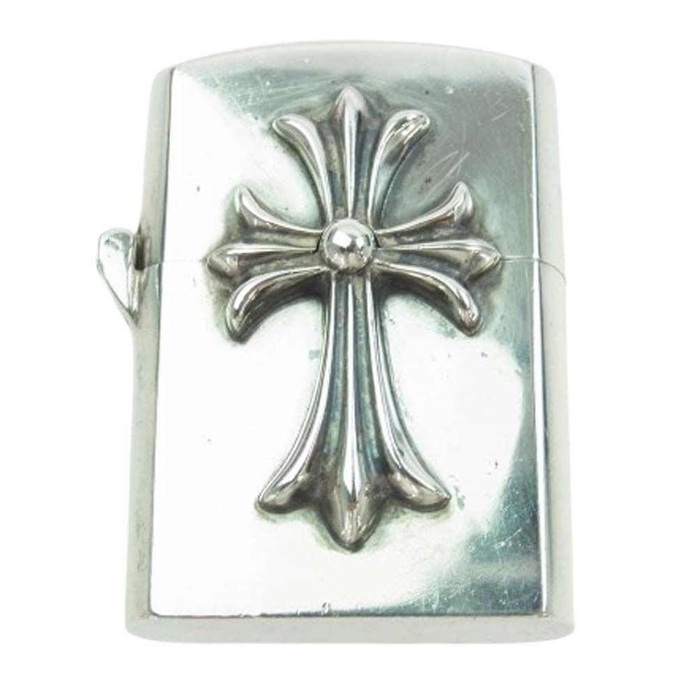 CHROME HEARTS クロムハーツ 原本無 ZIPPO LIGHTERZ-V1 スモールCHクロス ジッポ ライター シルバー系