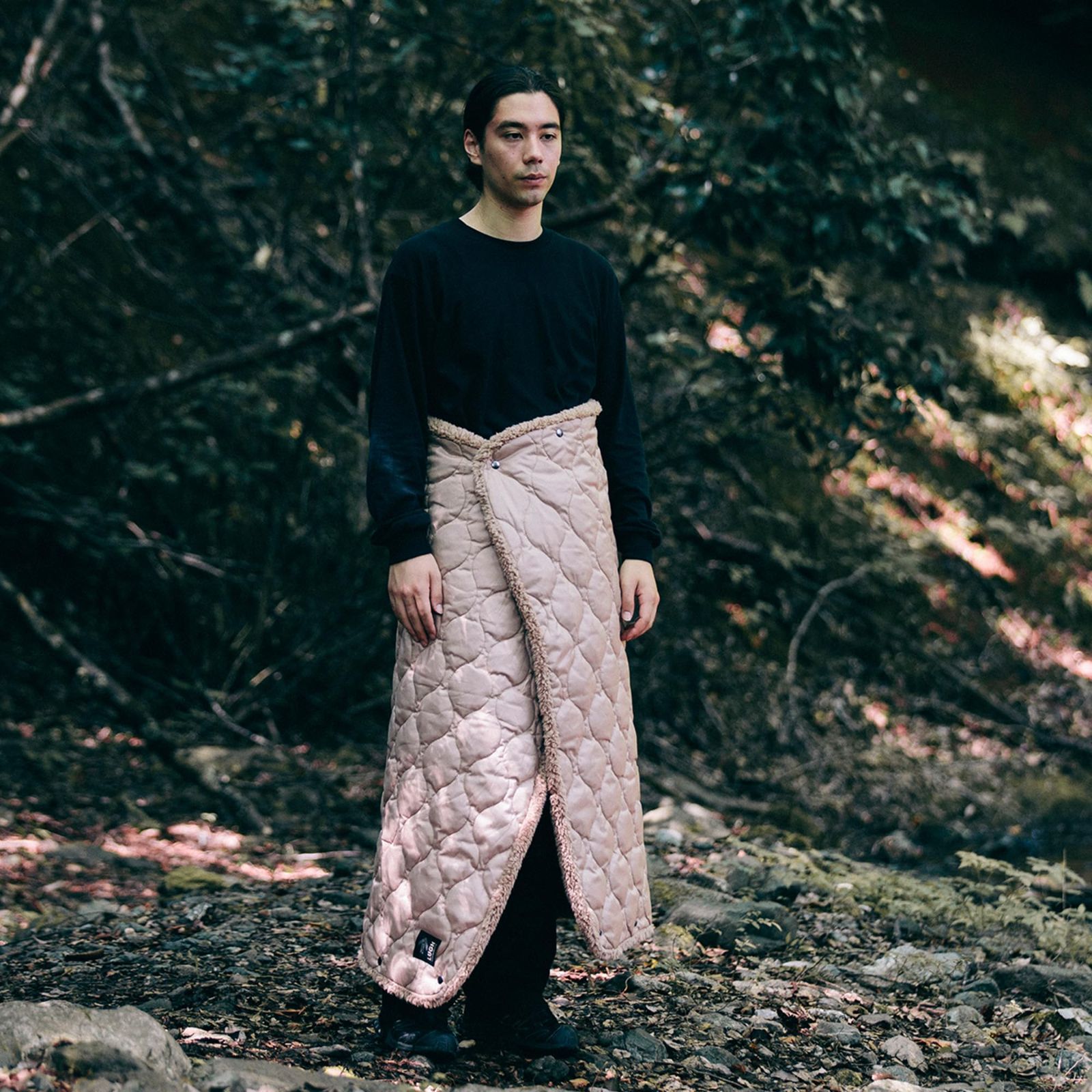 LUGH 魔法瓶ブランケットグラフェン 6層構造 電源不要 防寒 コンパクト キャンプ アウトドア 車中泊 ひざ掛け 洗濯 防災 節電 Sサイズ 95×138cm ウォルナット