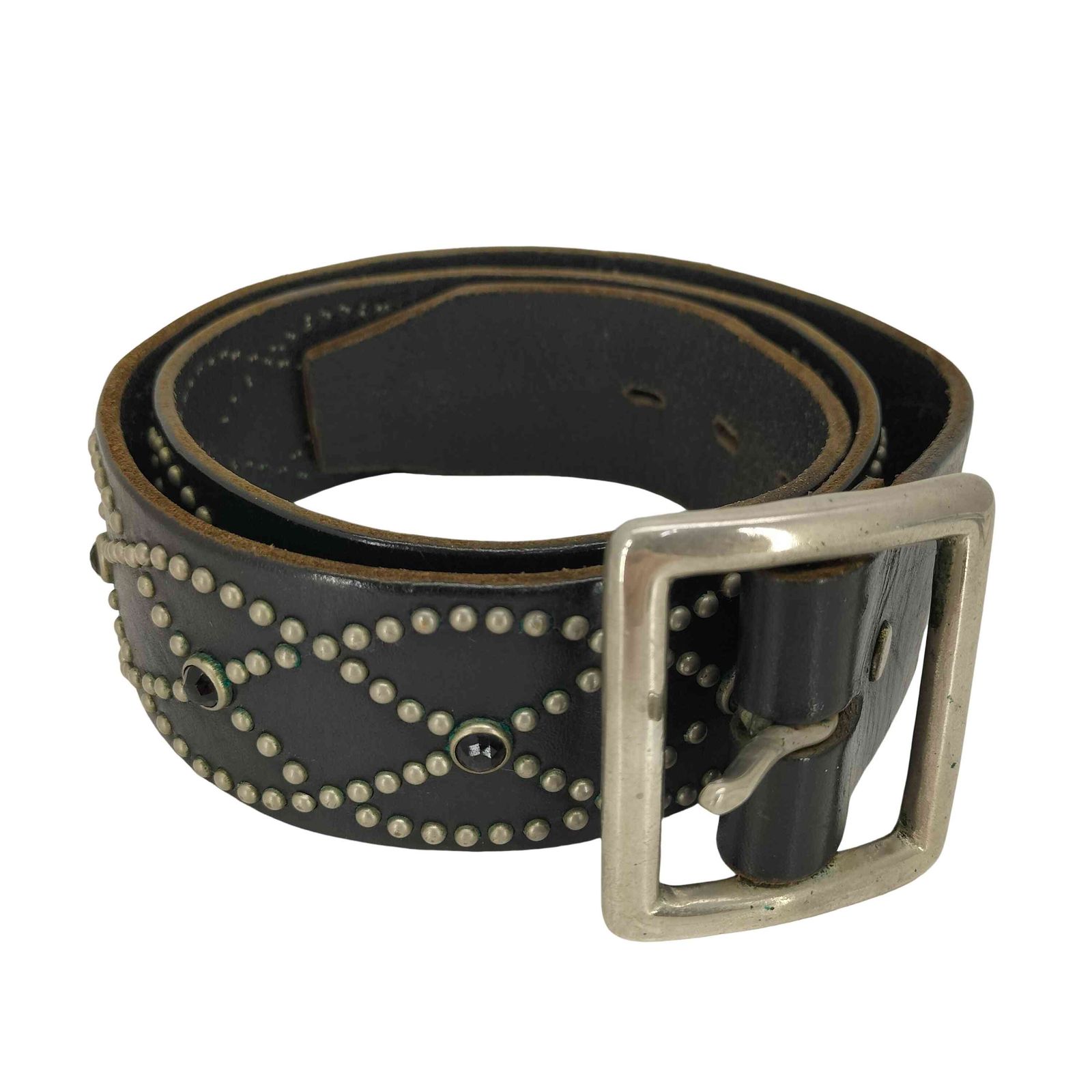 エイチティーシー HTC レザースタッズベルト メンズ 34 - メルカリ