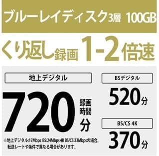 ソニー SONY ブルーレイディスク BD-RE XL 繰り返し録画用 100GB ５枚パック 5BNE3VEPS2 日本製