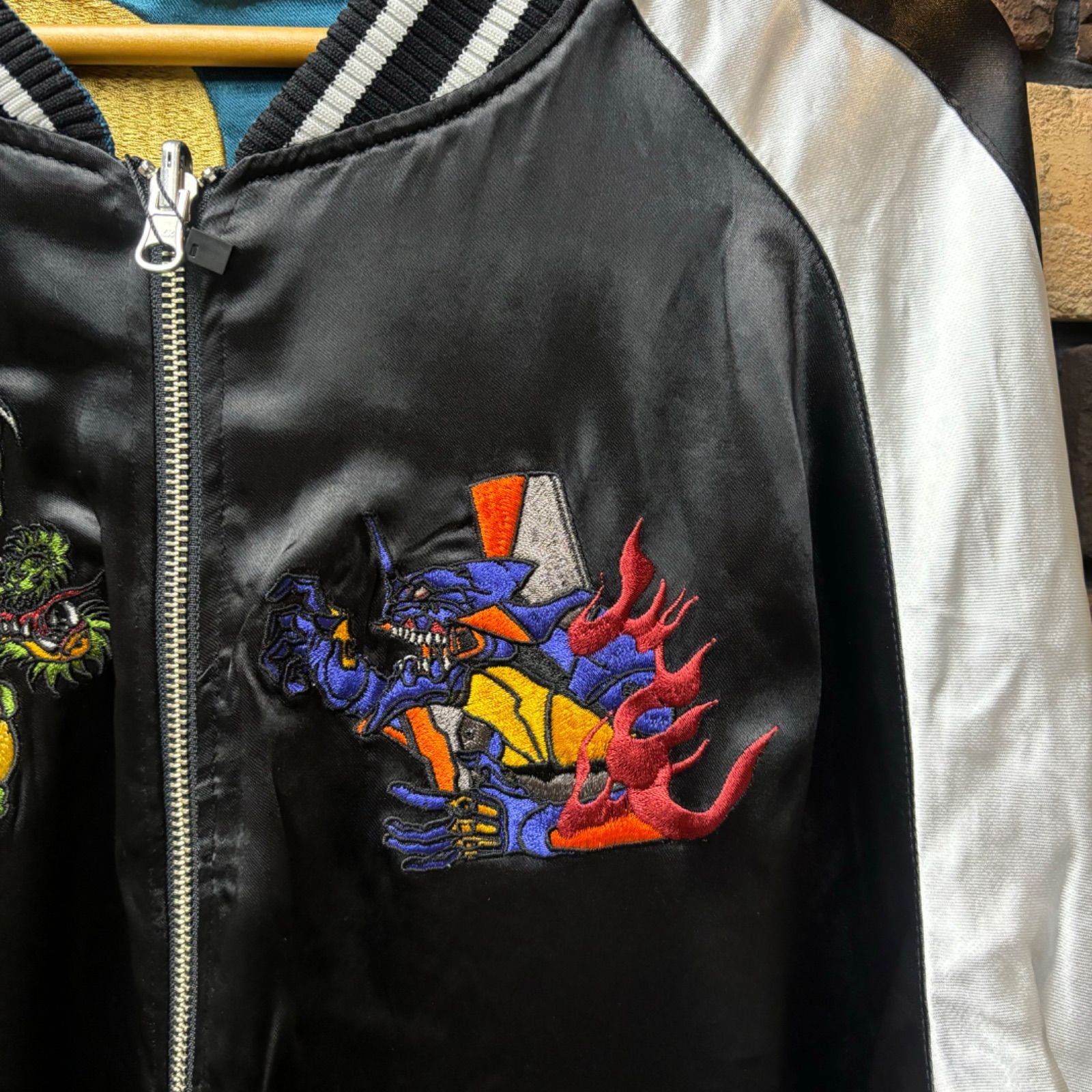 錦-nishiki- 龍×EVA初号機リバーシブル刺繍スカジャン】564366