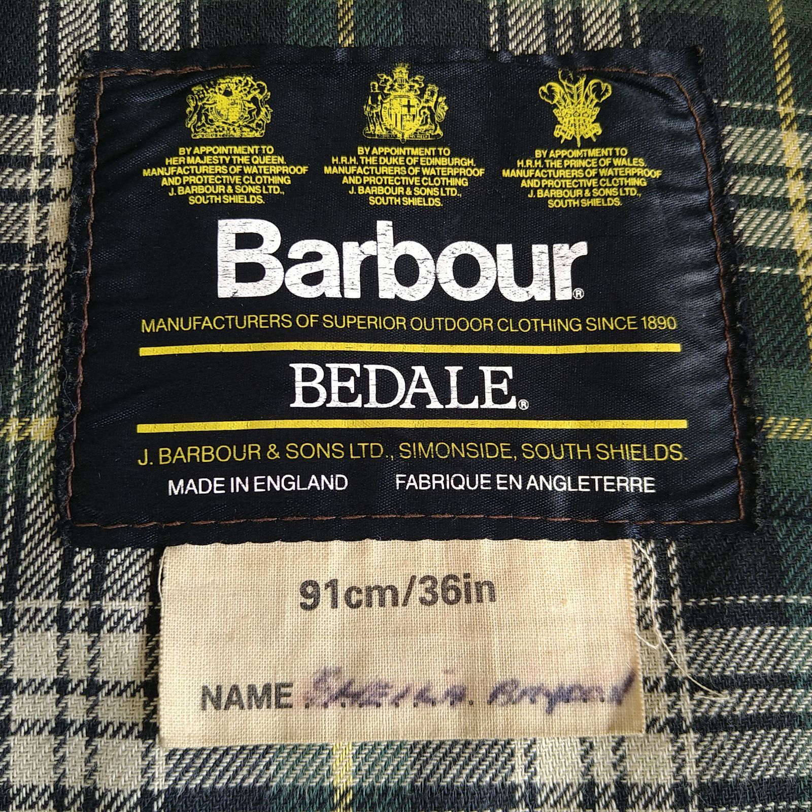 ★90s★ Barbour BEDALE バブアー ビデイル 91CM 36インチ