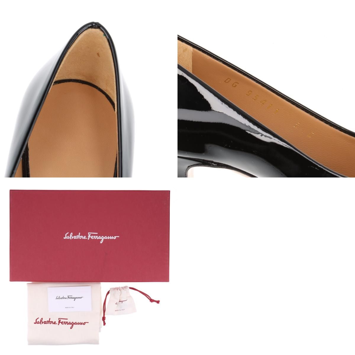 極美品 未使用 サルヴァトーレフェラガモ パンプス ヴァラリボン パテントレザー 極美品 サルヴァトーレフェラガモ ヴァラリボン パテント レザー