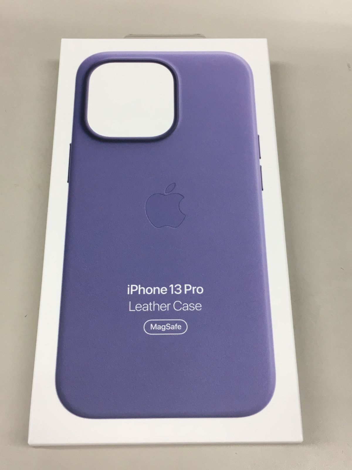 新品 apple レザーケース (iPhone 13 Pro用) - ウィステリア
