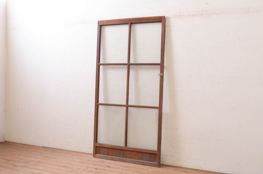 ▼現状販売▼ ガラス戸 1枚 引き戸 アンティーク建具 4～7営業日前後で発送(※修理加工希望の方3ヶ月程で発送) R-072525