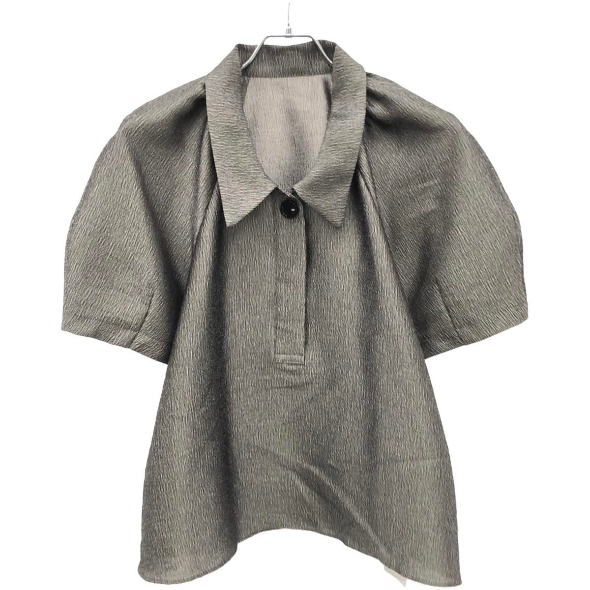 MACHATT マチャット 24SS メタリックパフスリーブ ジャガードブラウス