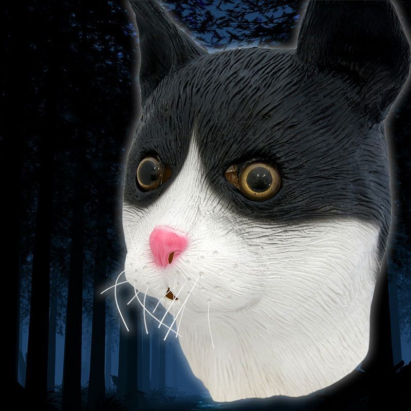 ホラーマスク ネコ 猫 ねこ 猫マスク 化け猫 妖怪 ゾンビ コスプレ