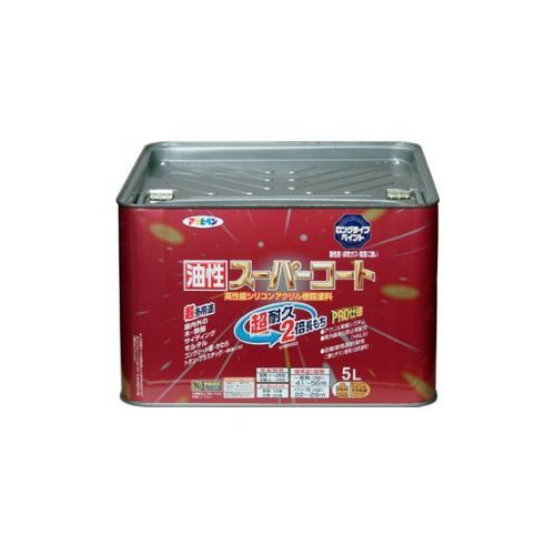 まとめ買い アサヒペン 油性スーパーコート 5L ミルキーホワイト 3缶セット